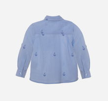 Load image into Gallery viewer, PATACHOU Blue shirt with boat embroidery
