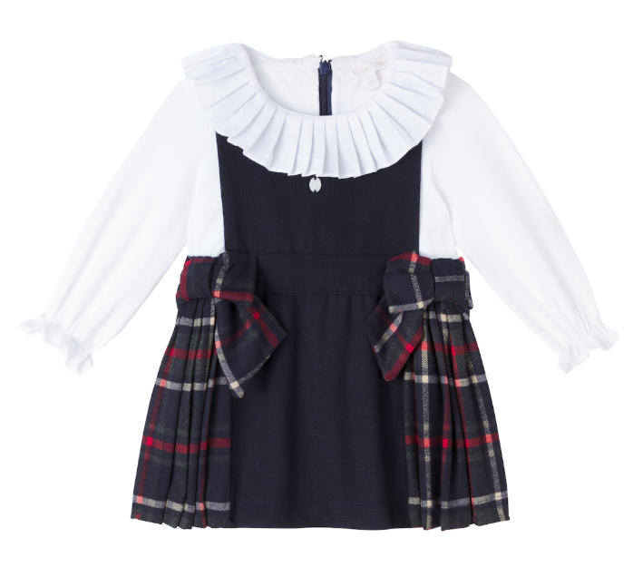 PATACHOU Baby tartan cotton-blend dress
