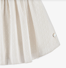 Load image into Gallery viewer, PAZ RODRIGUEZ Baby Girls Beige Cotton &amp; White Tulle Dress with Lace Collar
