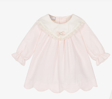 Load image into Gallery viewer, PAZ RODRIGUEZ Baby Girls Pink Dress Set with Scalloped Hem €125.35
