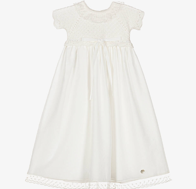 PAZ RODRIGUEZ Ivory Ceremony Baby Gown