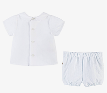 Load image into Gallery viewer, PAZ RODRIGUEZ Baby Boys White Cotton &amp; Linen Shorts Set
