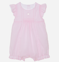 Load image into Gallery viewer, PATACHOU Pink textured cotton romper
