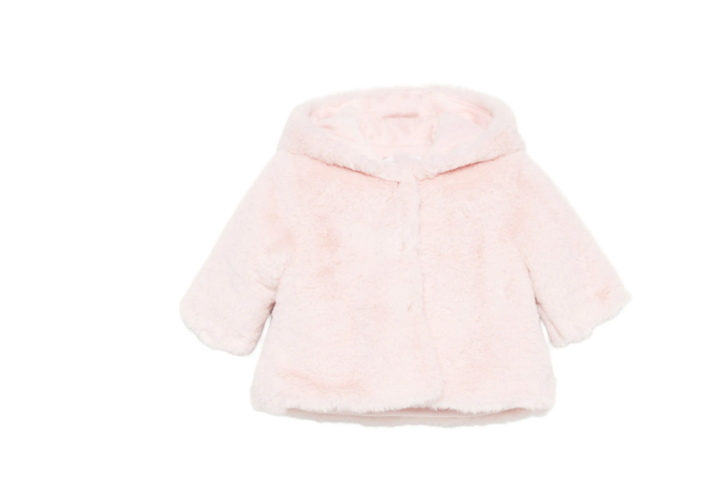 PATACHOU pink faux fur coat