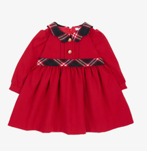 Load image into Gallery viewer, PATACHOU Tartan trim long sleeve dress
