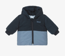 Load image into Gallery viewer, HUGO BOSS Baby Boys Blue Reversible Puffer Coat
