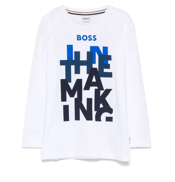 HUGO BOSS slogan print T-shirt