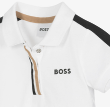 Load image into Gallery viewer, HUGO BOSS Baby Girls White Cotton Polo Shirt Dress
