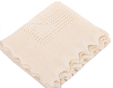 Load image into Gallery viewer, G..H. Hurt and Son Teddy Alphabet Baby Shawl - Cream
