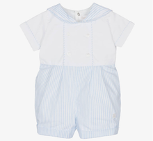 Load image into Gallery viewer, PATACHOU Boys Blue Cotton Striped Shortie
