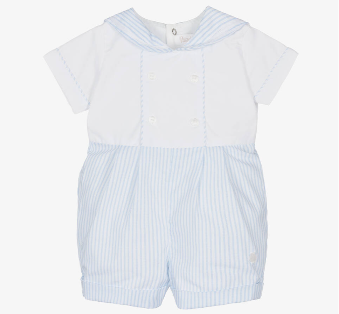 PATACHOU Boys Blue Cotton Striped Shortie