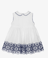 Load image into Gallery viewer, PATACHOU Girls White &amp; Blue Cotton Dress
