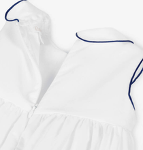 Load image into Gallery viewer, PATACHOU Girls White &amp; Blue Cotton Dress
