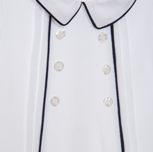 Load image into Gallery viewer, PATACHOU White romper with marine trims
