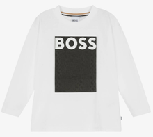 Load image into Gallery viewer, HUGO BOSS Boys White Cotton Monogram Top
