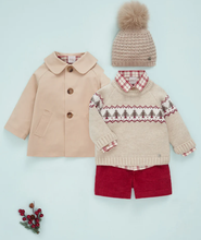 Load image into Gallery viewer, PAZ RODRIGUEZ Boys Beige Knitted Tree Sweater
