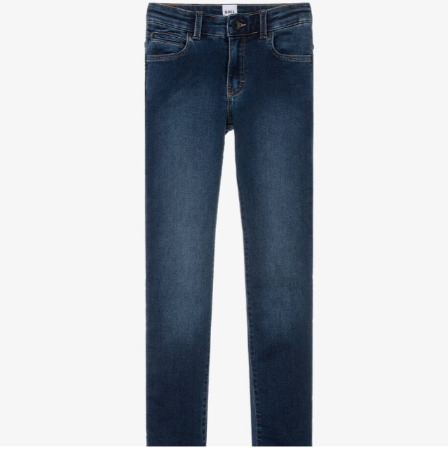 HUGO BOSS Boys Blue Denim Slim-Fit Jeans