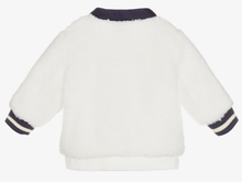 Load image into Gallery viewer, HUGO BOSS Ivory Faux Fur Zip-Up Baby Top
