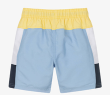 Load image into Gallery viewer, HUGO BOSS Boys Blue Colourblock Swim Shorts
