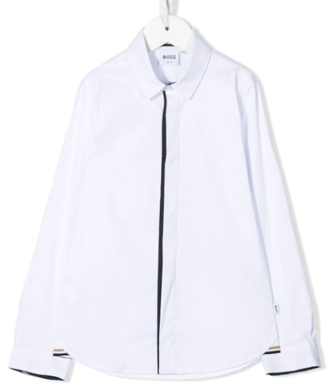 HUGO BOSS contrast-lined long-sleeve shirts