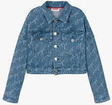 Load image into Gallery viewer, HUGO Girls Blue Denim Logo Jacket
