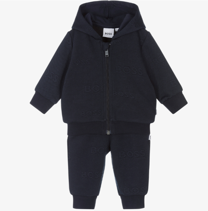 HUGO BOSS Boys Navy Blue Logo Tracksuit