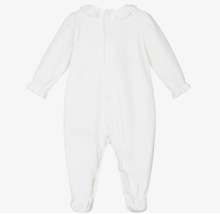 Load image into Gallery viewer, PAZ RODRIGUEZ Ivory Velour Babygrow
