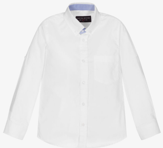 LAPIN HOUSE Boys White Cotton Shirt