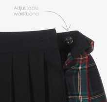 Load image into Gallery viewer, PATACHOU Girls Blue &amp; Green Tartan Skirt
