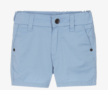 Load image into Gallery viewer, HUGO BOSS Boys Pale Blue Cotton Chino Shorts
