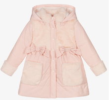 Load image into Gallery viewer, PATACHOU Girls Pale Pink Hooded Coat
