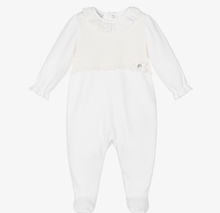 Load image into Gallery viewer, PAZ RODRIGUEZ Ivory Velour Babygrow
