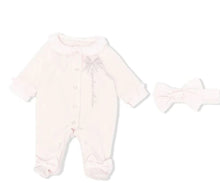 Load image into Gallery viewer, LAPIN HOUSE Bow Detail Babygrow Set
