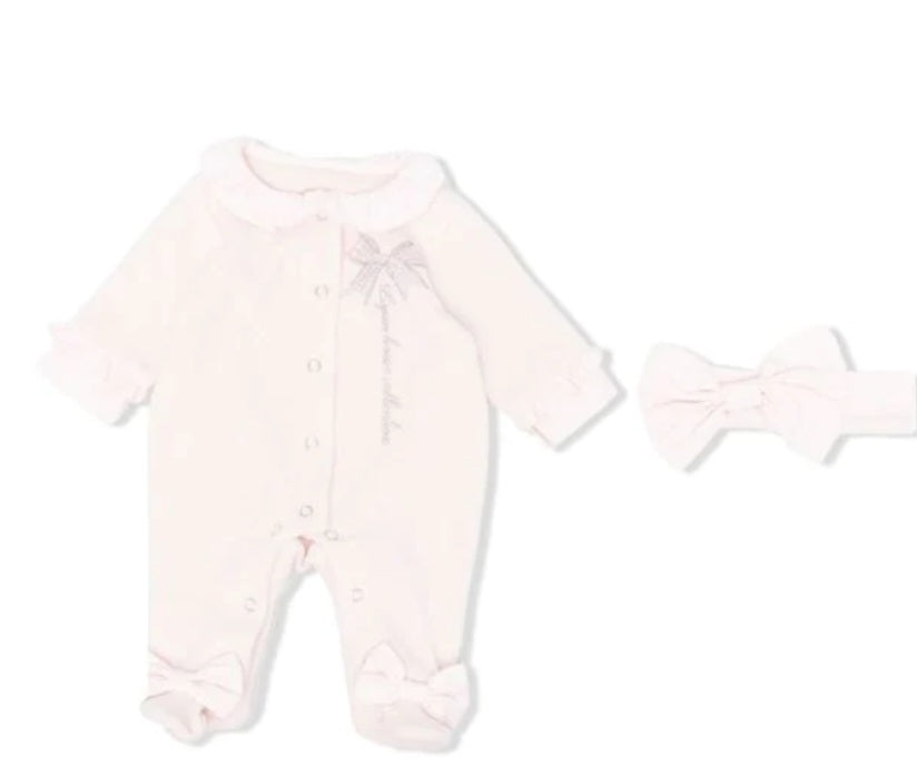 LAPIN HOUSE Bow Detail Babygrow Set