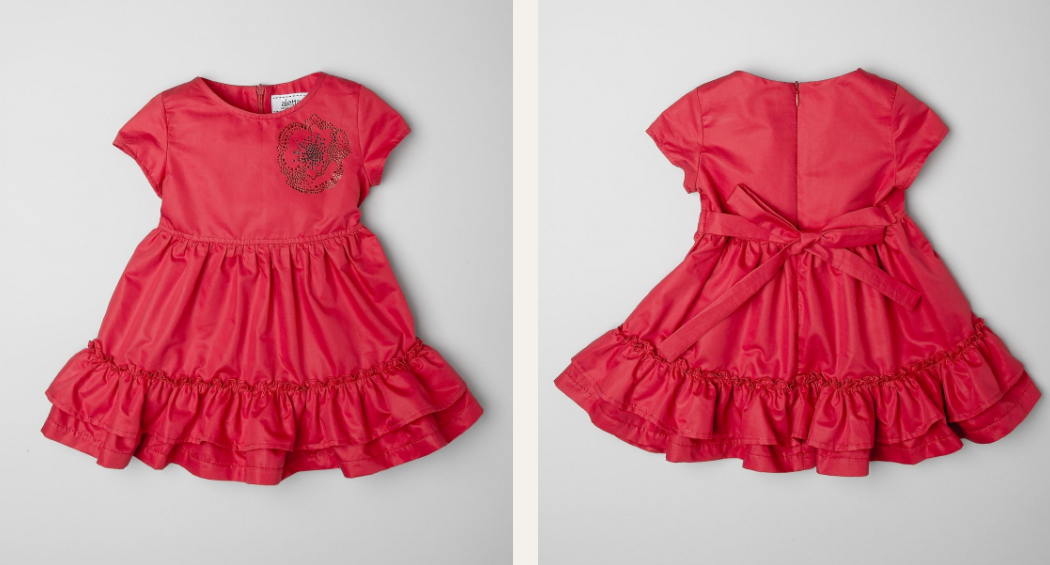 ALETTA red cotton dress