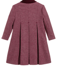 Load image into Gallery viewer, ANCAR Burgundy Girls Wool Coat
