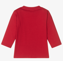 Load image into Gallery viewer, HUGO BOSS Boys Red Cotton Logo Top
