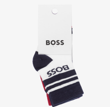 Load image into Gallery viewer, HUGO BOSS White &amp; Red Socks (2 Pack)
