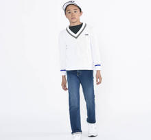 Load image into Gallery viewer, HUGO BOSS Boys White Cotton Logo Sweater
