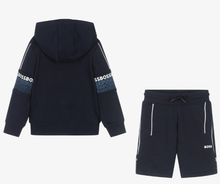 Load image into Gallery viewer, HUGO BOSS Boys Blue Cotton Logo Tracksuit
