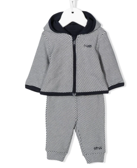 HUGO BOSS logo-print striped tracksuit set