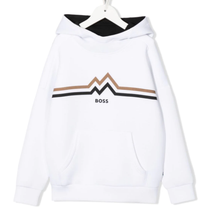 Load image into Gallery viewer, HUGO BOSS graphic-print rib-trimmed hoodie
