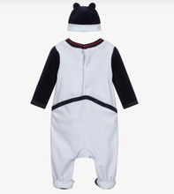 Load image into Gallery viewer, Hugo Boss Blue Babygrow &amp; Hat Gift Set
