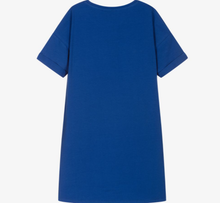 Load image into Gallery viewer, HUGO BOSS Girls Blue Logo T-Shirt Dress
