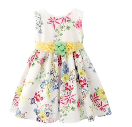 BUFI white flowered dress