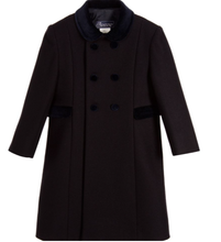 Load image into Gallery viewer, ANCAR Classic Navy Blue Wool Coat
