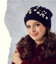 Load image into Gallery viewer, IL TRENINO NAVY WOOL GIRL HAT
