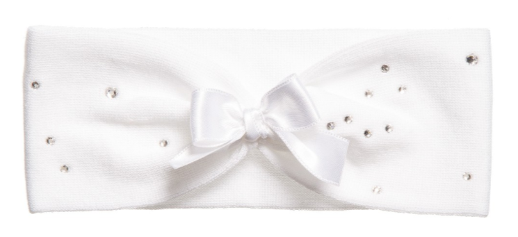 STORY LORIS baby headband with diamante and satin bow