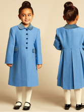 Load image into Gallery viewer, ANCAR Girls light blue wool coat
