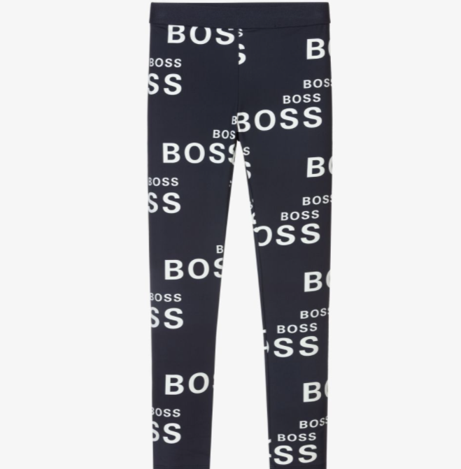 HUGO BOSS NAVY LOGO LEGGINGS